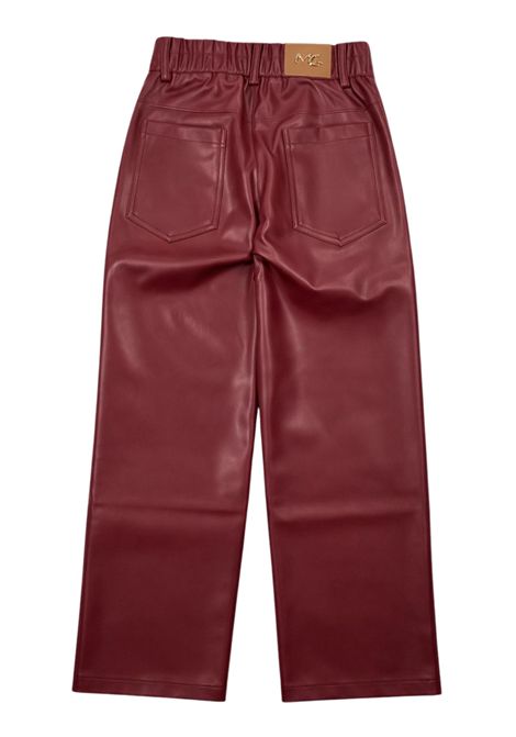 Pantalone bambina bordeau in pelle Manila Grace | M2830W25/SUBORDEAU